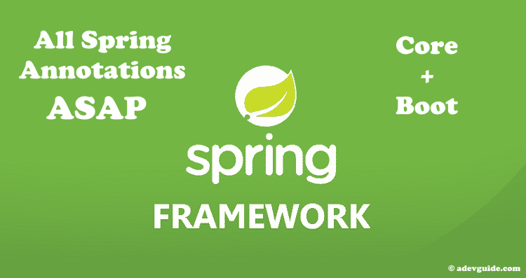 All Spring Annotations Explained Cheat Sheet